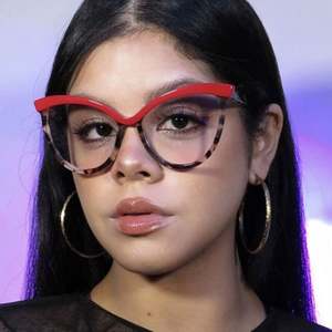 Gafas Ópticas con Logotipo Personalizado, Montura TR90 Vintage 2025, Transparentes, Anti Luz Azul, Doble Color, Ojo de Gato, para Mujer - Product Image 1