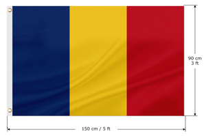 100% Polyester Pays Drapeau National Bleu Jaune Rouge 3x5 pieds Impression Simple Face Drapeau Roumanie - Product Image 6