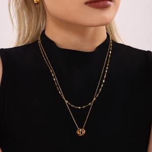 Joyería Impermeable Chapada en Oro de 18k, Collar de Acero Inoxidable de Alta Calidad para Mujer - Product Image 5