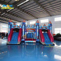 Château gonflable commercial de gros pour parc aquatique, toboggan gonflable, combo toboggan gonflable