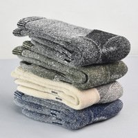 Chaussettes de sport longues en laine mérinos pour homme, épaisses, pour l'hiver, la course à pied, le fitness, le ski en plein air, anti-transpiration, anti-frottement