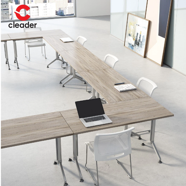 Meeting Modern Folding Table Foldable Training Table Modular Flip Top Conference Table for Office and School