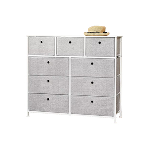 Storage Iron Frame Storage Drawer Cabinet With 9 Drawers Fabric Storage Dresser Tower Storage Drawer Cabinet