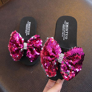 2025 vendita calda scarpetta colorata di paillettes per ragazze estate infradito antiscivolo scarpe da spiaggia per bambini - Product Image 1