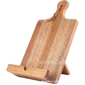 Wooden Recipe Rack <b>Desktop</b> Display <b>Shelf</b> Solid Wood Tablet Holder Book Reader Adjustable - Product Image 5