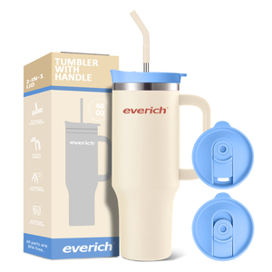Portable Outdoor Color Custom Stainless Steel 40oz Tumbler Double Wall Coffee Cup Travel Insulated Beer Mug With Handle