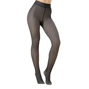 Pantyhose KTL1 Winter Thick Leggings Sexy Slim Translucent Pantyhose Fleece Lined Tights Thermal Warm Legging For Women