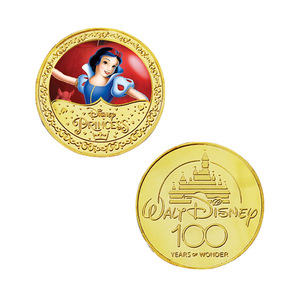 12 Monedas de Metal Doradas de la Serie de Princesas de Películas Animadas Estadounidenses, Blancanieves, Elsa, Monedas Conmemorativas para Coleccionar y Regalar - Product Image 2