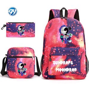 กระเป๋านักเรียนสามชิ้น20ชุดกระเป๋าเป้สะพายหลังสำหรับเล่นเกม FNAF ชุดกระเป๋าดินสอ <span class=keywords><strong>sundrop</strong></span> & moondrop - Product Image 4