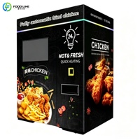 Distributeur automatique de burgers en libre-service, fonctionnement par écran tactile, distributeur automatique de frites, prix