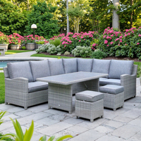 Moderne bequeme PE Rattan Sofa Wicker Outdoor Gartenmöbel Günstige Set für Courtyard Hotel Park oder Bauernhaus