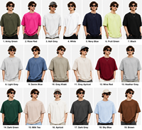 300GSM Heavyweight Oversized T-shirt Heren 100% Katoen Streetwear Casual Korte Mouw Blank T-shirt Custom Apparel