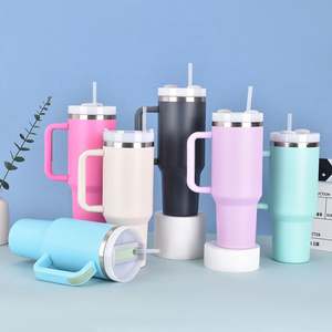 Deuxième génération 40Oz 304 poignée isolante en acier inoxydable double couche grande paille à glace sous vide - Product Image 1