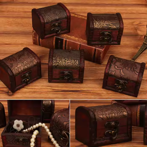 Coffret à Trésors et Boîte à Bijoux Vintage en Bois Style Aléatoire Poli Coffre <span class=keywords><strong>de</strong></span> Noël en Bois - Product Image 6
