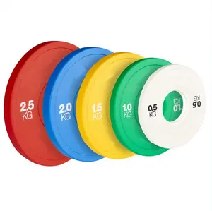 Placas de mudança de levantamento de peso antiderrapantes duráveis ecológicas, pesos livres opcionais coloridos com superfície antiderrapante