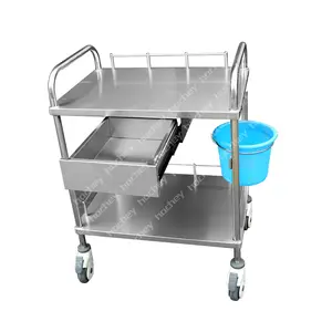 MT MEDICAL medical cart 304 stainless steel double-layer medical grade special stainless steel cart drug storage rack
