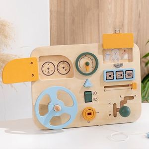Juguetes Sensoriales para Desarrollo de Habilidades Motoras Finas, Volante de Viaje Educativo, Tablero de Actividades Montessori de Madera, Seguro y No Tóxico - Product Image 1