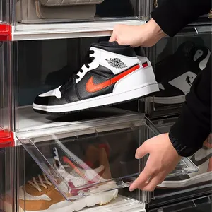 Scatola organizer per scarpe personalizzata scatola per scarpe Amazon scatola per scarpe in plastica trasparente con porte