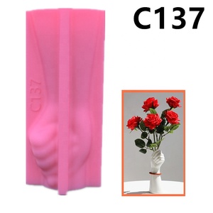 Mattiniera nuova impugnatura a braccio in Silicone a forma di braccio vaso di fiori carnoso stampo per cemento colla a goccia gesso per calcestruzzo bottiglia di fiori C137 - Product Image 2