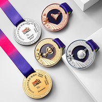 Médaille en métal haut de gamme personnalisée pour champions, impression par transfert thermique, Chine, basketball, football, badminton, jeux sportifs