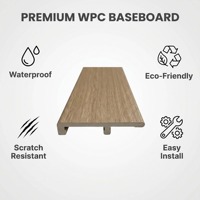 Rodapié de WPC Impermeable con Diseño de Madera y Sistema de Clip Oculto para Proyectos de Suelos Comerciales