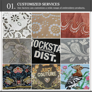 Di alta qualità bianco solubile in acqua del merletto del ricamo del tessuto per abbigliamento accessori di lavorazione - Product Image 4