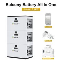 Stock UE Allemagne Batterie LiFePO4 3.8KWH Onduleur 2.4KW Système Solaire Tout-en-un pour Balcon Hybride Monophasé Triphasé IP65
