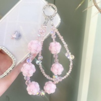 Chaîne de poignet courte faite à la main en gros, style mignon, accessoires de sac, pendentif porte-clés, chaîne de téléphone portable, pendentif de sac