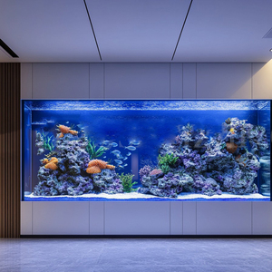 Aquarium rectangulaire en acrylique ornemental extra large, fabriqué sur mesure, aquarium de Shanghai, océanarium - Product Image 1