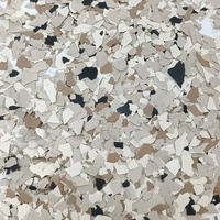 Peinture époxy liquide QED pour sols en granit, auto-nivelante, imperméable, anti-UV, pour garage, application au pinceau, sable coloré, béton