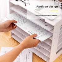 Organizador de Archivos Multicapa de Plástico, Suministros de Oficina, Almacenamiento, Clasificación, Portapapeles para Exámenes, Soporte para Papel de Dibujo A3 A4
