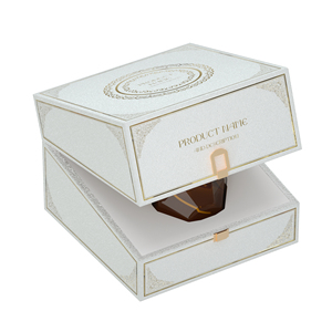 Factory Customized Luxury white perfume box slots bottle perfume packaging boxes custom logo glass perfume bottles with box