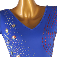 Fabrication chinoise Sexy bleu marine danse de salon longues robes femmes adulte compétition