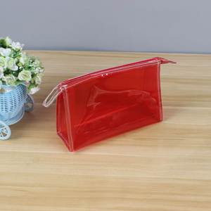 Factory Wholesale Student Pencil case PVC Colored Pencil case Semi Transparent Storage Stationery <b>Bags</b> Custom Logos and Size - Product Image 4