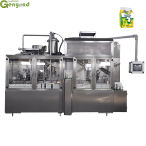 Shanghai 200ml 1 Litro Full Automatic Gable Top Carton Yougurt Máquina de llenado de leche de soja con tapa - Product Image 1