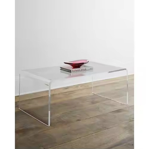 Kristallijne Woonkamer Op Maat Gemaakte Luxe Moderne Heldere Vierkante Salontafel Van Acryl - Product Image 6