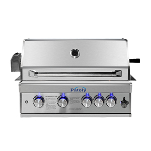 High Quality Courtyard Garden Gas BBQ Outdoor Stainless Steel Chrome Plated Trolley Built-in <b>Oven</b> for >5 People Pig Lamb Roasted - Product Image 4