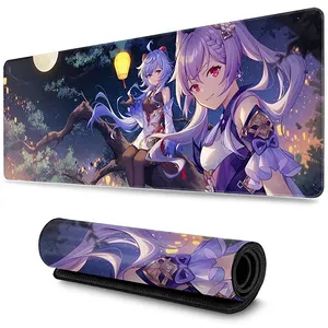 Custom printed rubber electronic sports mouse pad/ mousepad/ cheap non-slip mouse mat with logo Genshin Impact