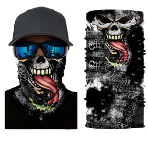 Atacado Personalizado Proteção UV Refrigeração Poliéster Pesca Face Cover Bandana Lenço Gaiter Pescoço para Ciclismo