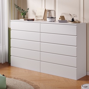 Cómoda Moderna de Madera con 10 Cajones, Diseño Minimalista sin Tiradores, para Dormitorio, Sala de Estar, Mueble Multifuncional para el Hogar - Product Image 1