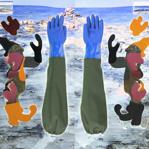 <b>Long</b> Sleeve Safety <b>Gloves</b> Waterproof and Oil Resistant Fishing Work <b>Gloves</b> - Product Image 3