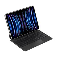Nouveau clavier ultra-fin avec rétroéclairage RVB, Bluetooth sans fil, touches à ciseaux, pavé tactile pour iPad Pro 11 pouces/12,9 pouces Air 13 (M3/M2) - Réglable
