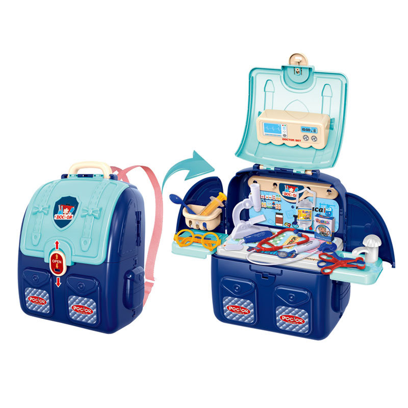 kids 2 in 1 Toy Doctor Kit christmas gift Kids Pretend Play Toys package Medical Role Play Educational Toy Doctor Playset