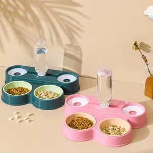 Bebedero Automático para Mascotas, para Perros y Gatos, Diseño de Doble Recipiente, Plástico, Capacidad de 500 ml, para Uso en Interiores y Exteriores - Product Image 4