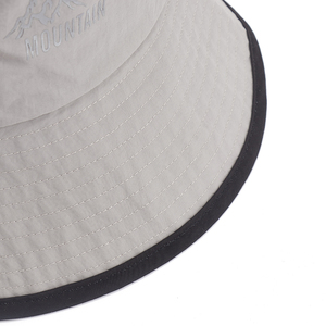 Chapeau de pêcheur unisexe noir/marron à séchage rapide, protection solaire, avec logo imprimé, coupe-vent, avec cordon pour la pêche, idéal printemps-été - Product Image 5