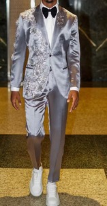 Costume de mariage de luxe pour hommes, <span class=keywords><strong>pantalon</strong></span> de <span class=keywords><strong>smoking</strong></span> <span class=keywords><strong>slim</strong></span> fit fait à la main pour le marié, les affaires et les événements spéciaux - Product Image 6
