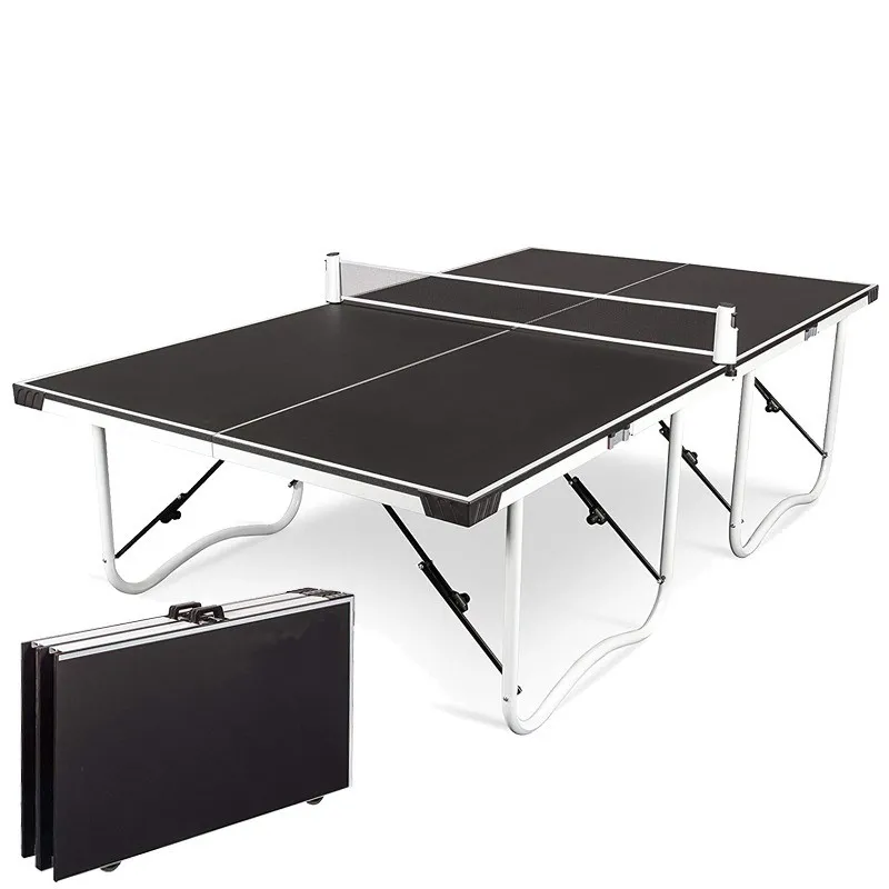Pieghevole tavolo da ping pong da tavolo con puleggia