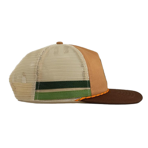 Casquette de camionneur de haute qualité avec logo personnalisé pour hommes, 5 panneaux, broderie sportive, dos en maille, bande latérale, corde, casquettes de camionneur - Product Image 1