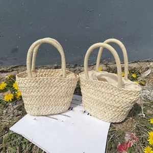 Wholesale Cute Girl Beachwear Natural Corn Straw Mini <b>Handbag</b> <b>Small</b> Fashion Beach Bag - Product Image 1