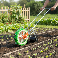 Semoir manuel multifonctionnel à pousser, machine à semer le riz et transplanteur pour la plantation en ferme et en jardin